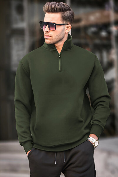 CMZ COLLECTİON Hanorac pentru bărbați cu jumătate de fermoar |   Premium 3 fi...