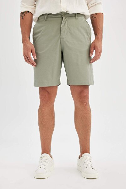 DeFacto Regular Fit Gabardin Bermuda Şort C7684AX24SM