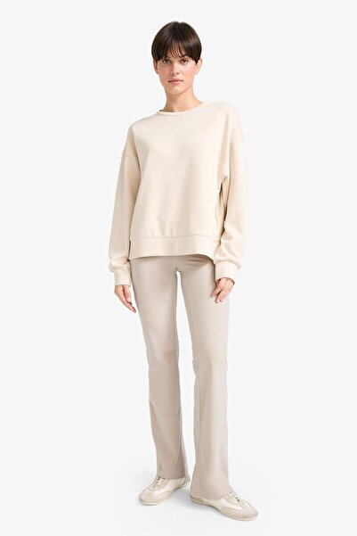 DeFacto Yumuşak Dokulu İspanyol Paça Pantolon-Fall in Love Loungewear F7872AX25WN