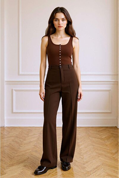 DeFacto Straight Fit Fleto Pocket Normal Waist Standard Length Trousers F6214Ax25Au