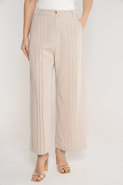 Nichii Women's Wide-Leg High-Waisted Solid Long Pants