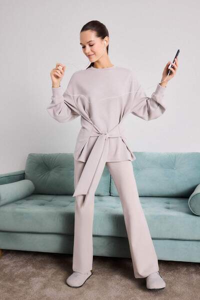 DeFacto Yumuşak Dokulu İspanyol Paça Pantolon-Fall in Love Loungewear F7872AX25WN