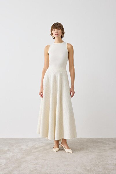 TERZİ DÜKKANI DAPHNE TUVİT KLOŞ ETEK EKRU