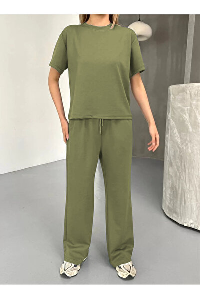 CMZ COLLECTİON Set de vară supradimensionat pentru femei - Top lejer + Pantal...