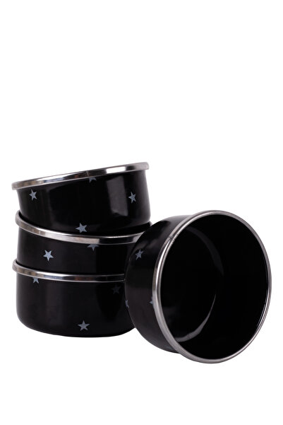 EMAYlab Star Emaye 4-Piece Bowl Set, Snack Bowl, Breakfast Bowl, Jam Bowl, Olive Bowl, Serving Bowl Set 8cm 200 ml