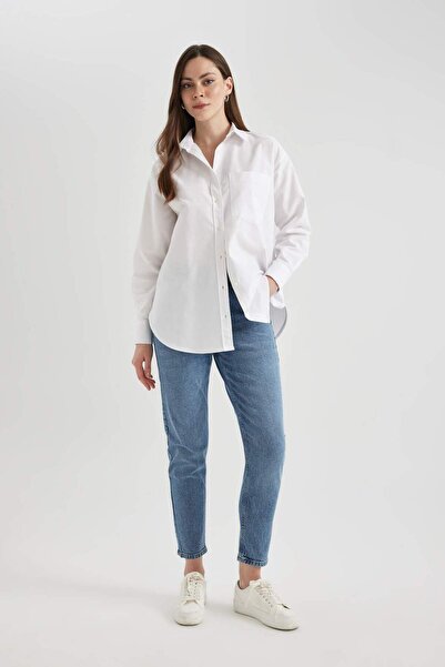 DeFacto Cămașă oversize Oxford cu mânecă lungă 100% bumbac Z4893az23au