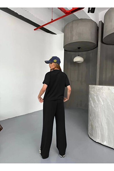 CMZ COLLECTİON Set de vară supradimensionat pentru femei - Top lejer + Pantal...