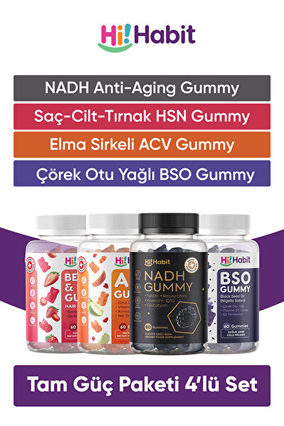 Hi Habit NADH Koenzin Q10 - ACV Elma Sirkeli - HSN Cilt, Tırnak Saç - BSO Çör...