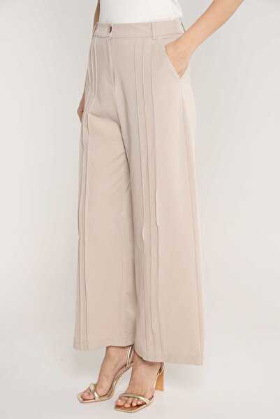 Nichii Women's Wide-Leg High-Waisted Solid Long Pants