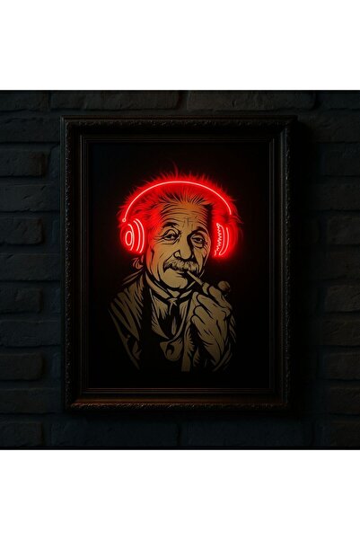 BuzzDesigns Einstein Neon – Kulaklık Tasarımlı Özel Baskı Tablo