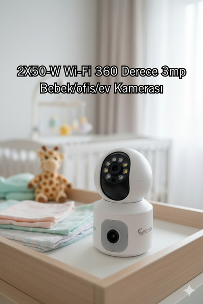 Opticam 2X50-W Wi-Fi 360 Derece 3mp Bebek/ofis/ev Kamerası