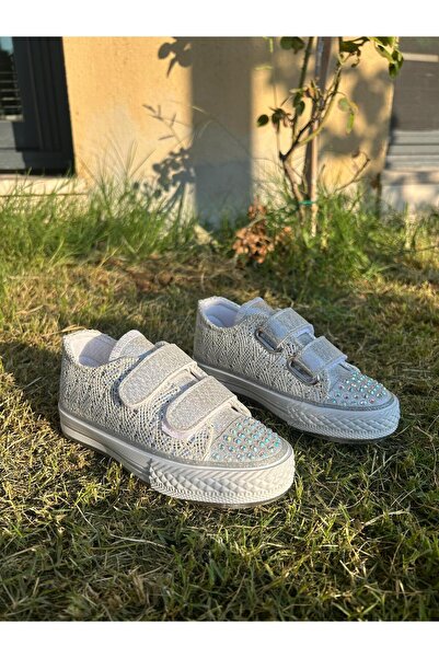 Scarpe Magiche أحذية فضية مضيئة للفتيات (لا توجد أضواء من 31 إلى 35 مقاسًا)