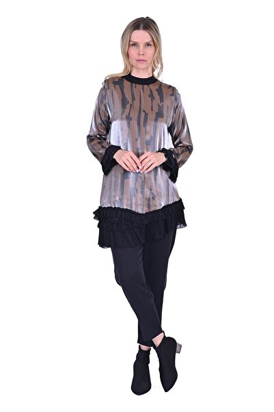 Invee Шифонна туніка KAHVE