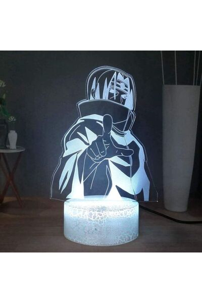 Generic 3D Night Light, Naruto Uchiha Itachi Desk Lamp, Usb Powered 16 Color Touch Remote Control Desk Lamp