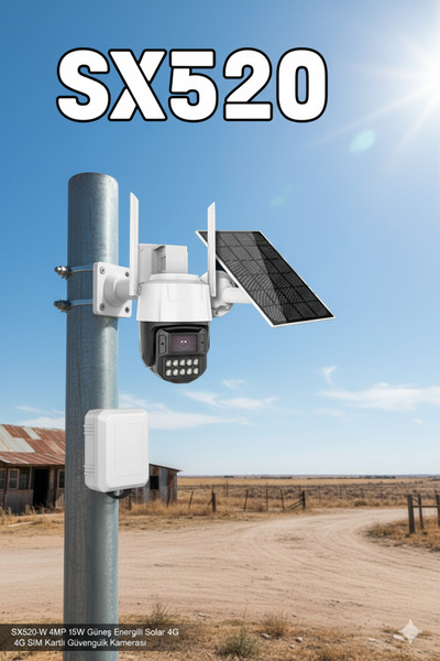 Store SX520-W 4mp 15w Güneş Enerjili Solar 4g Sim Kartlı Güvenlik Kamerası