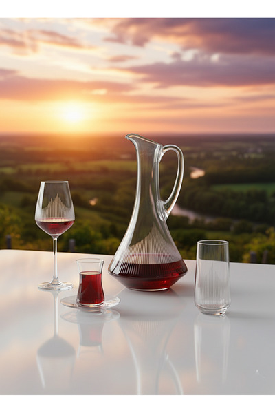 DECOSTYLE Hisar 49 Parça 12 Kişilik Çeyizlik Cam Bardak Seti - Paşabahçe Su ve Çay Sunum Takımı