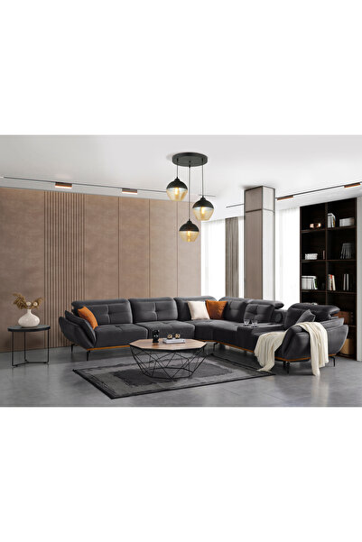 Evondi ASOS KÖŞE KOLTUK - GÜRGEN İSKELET, SİLİNEBİLİR KUMAŞ ÖLÇÜLERİ 330 CM X...