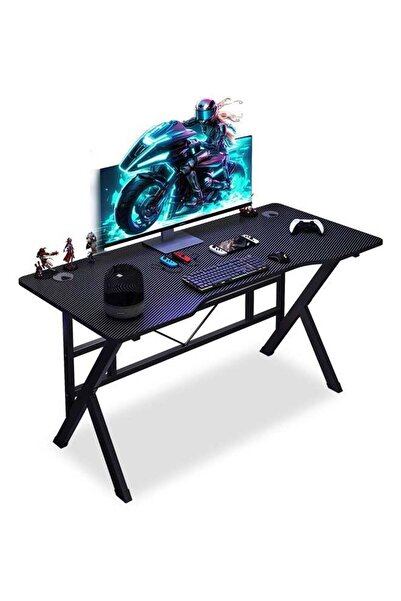 EGG Gaming Desk with Cable Management ,Carbon Fiber fits study/writing/home office K-Shaped 120*60*75cm