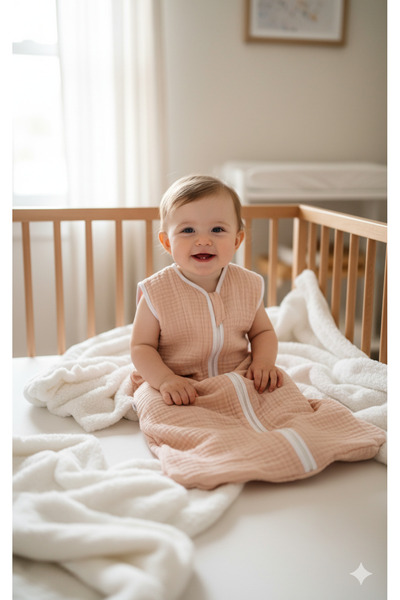 yorni Product Size 85cm, 6-18 Months Summer and Seasonal 4 Layers Muslin Fabric Baby Kids Bag Sleeping Bag