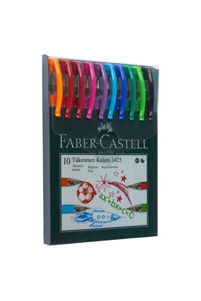 Faber Castell Faber-Castell Tükenmez Kalem Ailesi 1425 10'Lu Poşet