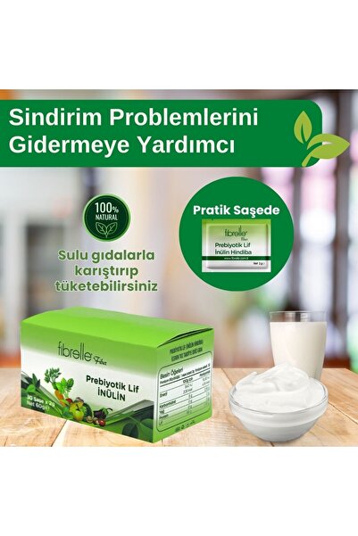 Fibrelle Prebiyotik Lif Inülin Hindibağ 2 gr Saşe 2 Kutu