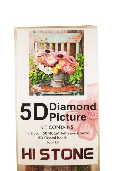 histone 5D Elmas Taş İşleme Kiti 40x50 cm Çiçekler Desen