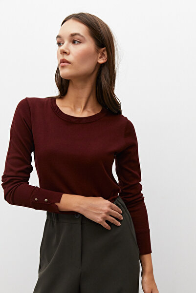 urban focus Crew Neck Sleeve Button Sweater