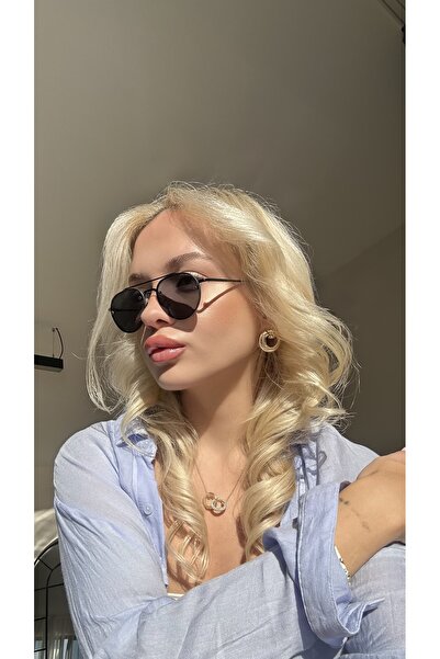 Angel Eyes Damla Design Black Frame Black Glass Unisex Sunglasses