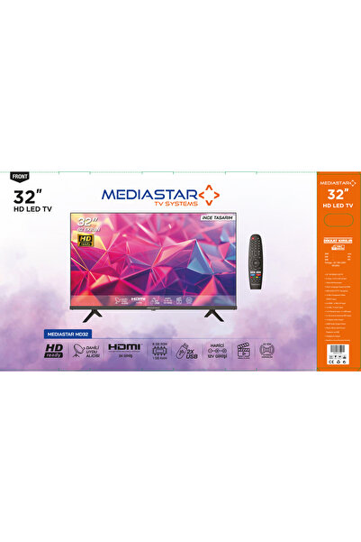 Mediastar 32" 82 Ekran Uydulu Hd Ready Led Tv