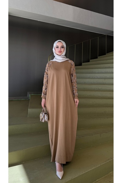 NİSUM MODA فستان ميرسيريزد بنقشة الفهد