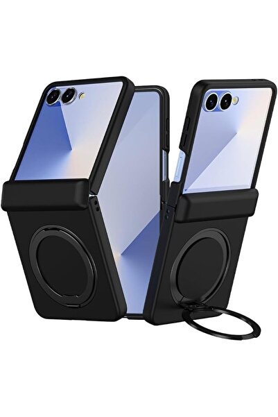 Glassology جراب مغناطيسي لهاتف Samsung Galaxy Z Flip7 – حامل دوار 360 درجة ومقاوم للصدمات