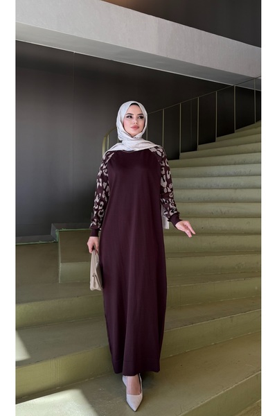 NİSUM MODA فستان ميرسيريزد بنقشة الفهد