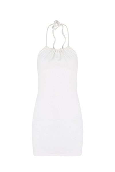 La Sarta Della White - Φόρεμα με μοτίβο ζακάρ τσάντας δεν δείχνει εσωτερικά