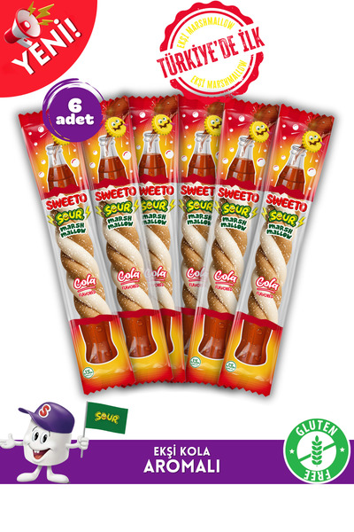 SWEETO SOUR COLA MARSHMALLOW 20Gx6