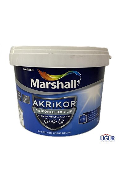 Marshall Akrikor Silikonlu Akrilik Dış Cephe Boyası Beyaz ( 4 Mevsim Koruma K...
