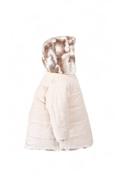 Midimod 2-7 Yaş Çift Taraflı Kalın Polar Kışlık Kız Çocuk Mont