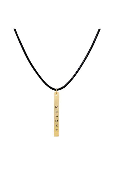 ARCHINO GOLD Altın Plakalı 14 Ayar Mehmet Yazılı Dikdörtgen Motifli Hakiki Mo...