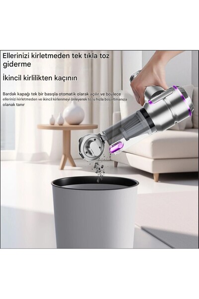 ZELIA Wear 20.000pA Yeni Nesil Güçlü Oto Süpürge 9 in 1 Vakumlu Araç İçi Üflemeli Taşınabilir (3 filtre hediye)
