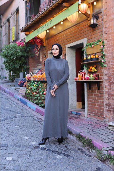 NİSUM MODA فستان تريكو بخيطين