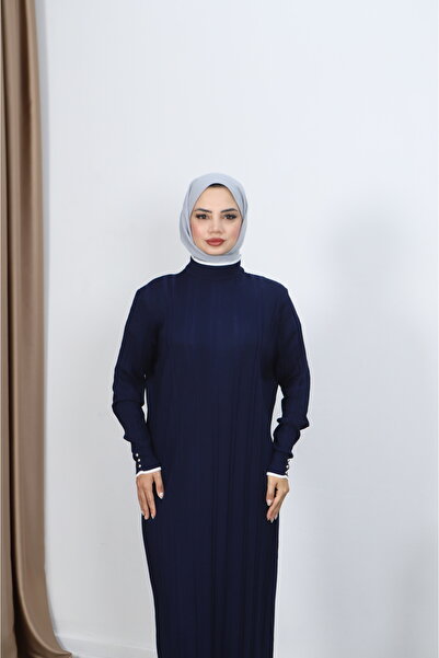 NİSUM MODA Saç Örgülü Merserize Elbise