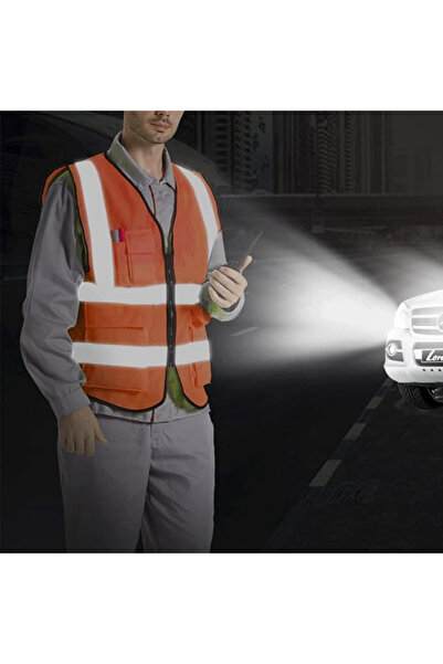 AutoFamily AUTO FAMILY High Visibility Safety Vests with Reflective Strips XXL– (Pack of 15)