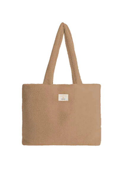 Miela Kids Minimal Plush Mother-Baby Care Bag Caramel Color