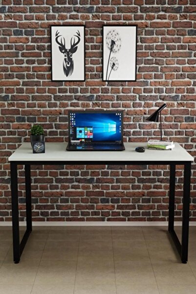 Ceramical Birou de calculator Ms1, birou mic de acasă, masă de scris pentru studiu - 60x120 cm - alb