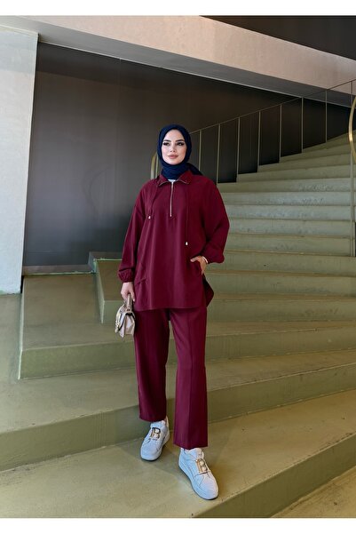 NİSUM MODA طقم مودال بسحاب