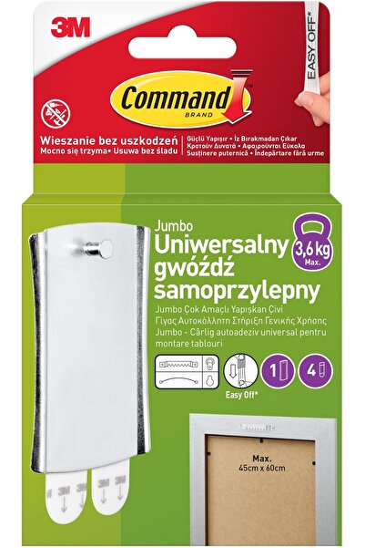 3M Carlig universal montare tablouri mari 1 carlig + 4 benzi Command