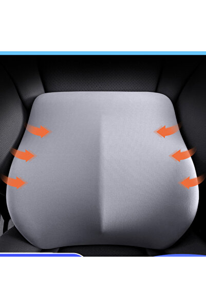 AutoFamily AUTO FAMILY Ergonomic Lumbar Support Backrest Pillow for Car & Office Chair – Memory Foam Cushion