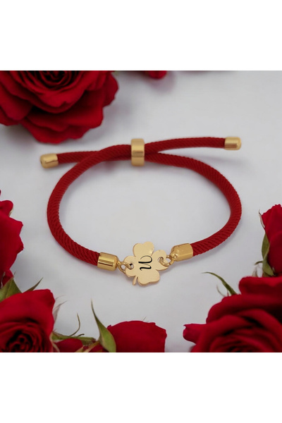 ARCHINO GOLD Altın Plakalı 14 Ayar Ve Yonca Motifli Bayanlar Için Örgü Ipli H...