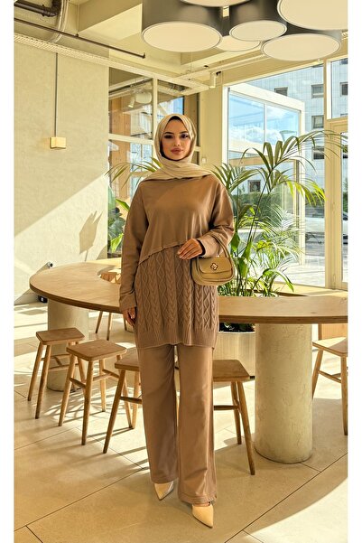 NİSUM MODA Set de tricotaje împletite în diagonală