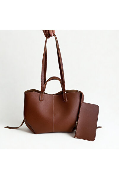 yako Geantă dublă pentru umăr și mână pentru femei – volum mare, portofel int...