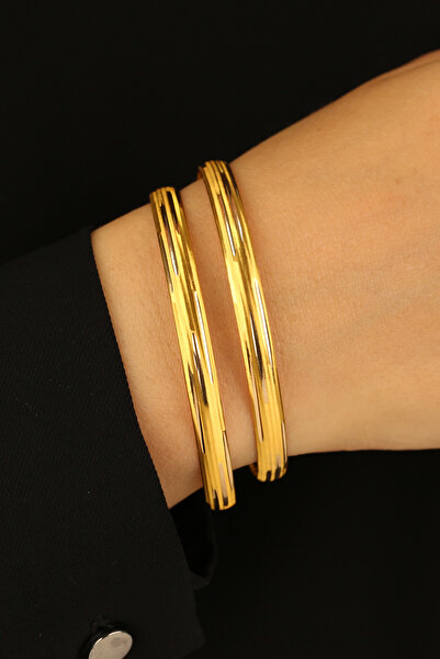 Çgk Çiğdem Gürel Kuyumculuk Çizgili Hediyelik Bilezik